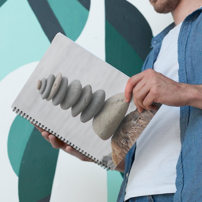 Beach Pebbles Rock Cairn Planner (In Situ)