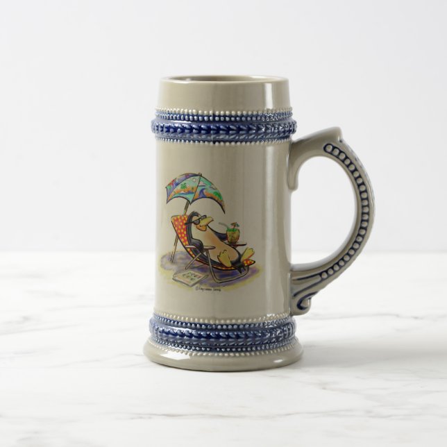 beach penguin beer stein (Right)