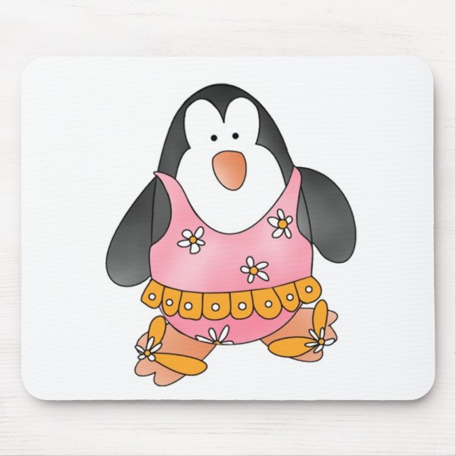 Beach Penguin Mouse Pad (Front)