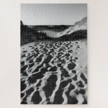 beach photo, black and white