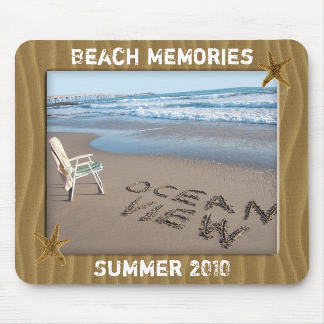 Beach Photo Frame Mousepad (Front)
