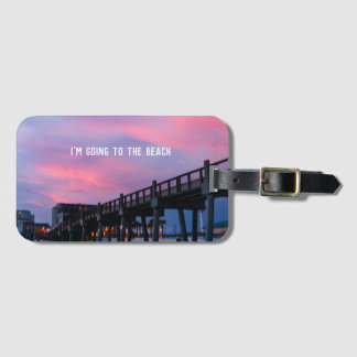 Beach Photo Gift with Travel Quote Luggage Tag