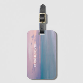 Beach Photo Gift with Travel Quote Luggage Tag