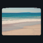 Beach Photo Ocean Blue Scenic Paper Placemat iPad Pro Cover<br><div class="desc">A lovely vintage style photo of a beach in California on a tablet cover.
Customise with text to create your own custom personalised design. 
Summer vacation photo gift.</div>