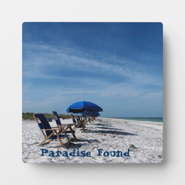Beach Photo Plaque w Easel (Front)