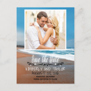 Beach Photo Save the Date Announcement Postcard