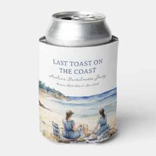 Beach Picnic Bachelorette Last Toast on the Coast Can Cooler