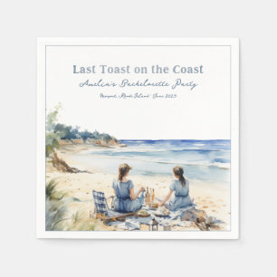 Beach Picnic Bachelorette Last Toast on the Coast Napkin