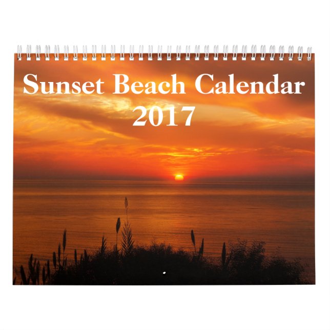 Beach Pictures at Sunset 2017 Calendar (Cover)