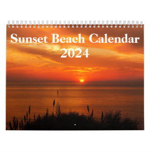Beach Pictures at Sunset 2024 Calendar