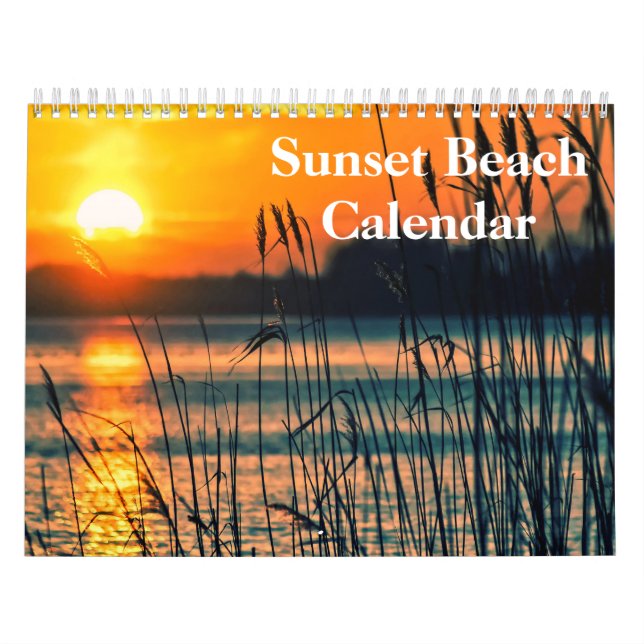 Beach Pictures at Sunset 2026 Calendar (Cover)