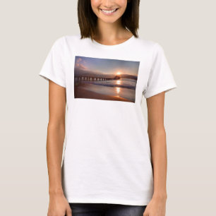 Beach pier at sunset, Hawaii T-Shirt