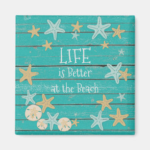 Beach Planks and Starfish Magnet