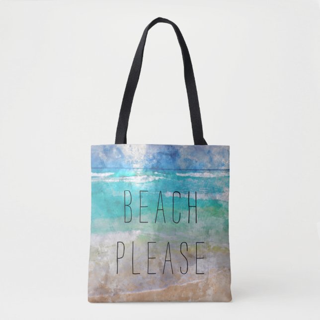Beach Please Canvas Bag (Front)