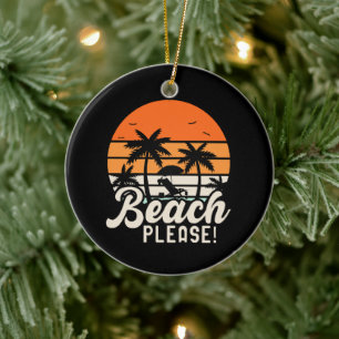 Beach Please Ceramic Tree Decoration