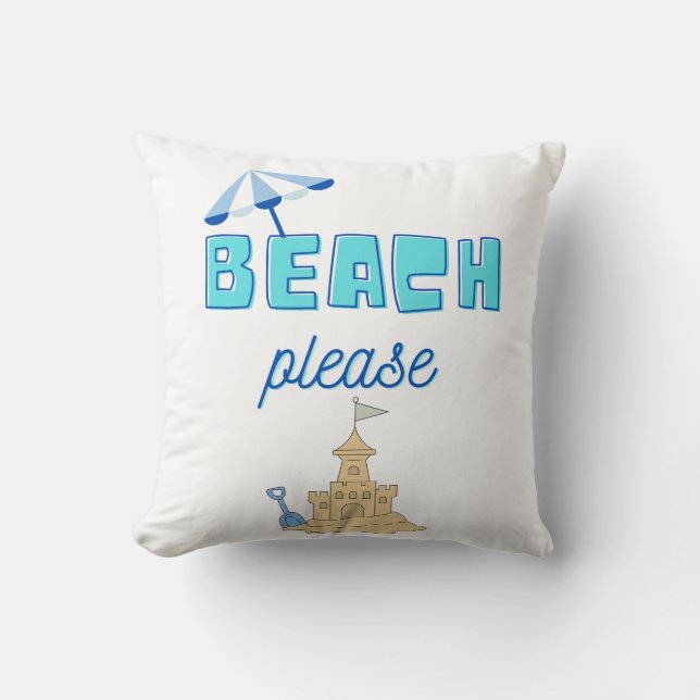 beach please cushion (Front)