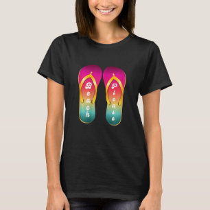 Beach Please Cute Summer Colourful Flip Flops Grap T-Shirt