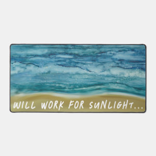 Beach Please Desk Mat