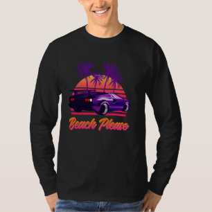 Beach Please Futuristic Vaporwave Aesthetic 80s Be T-Shirt