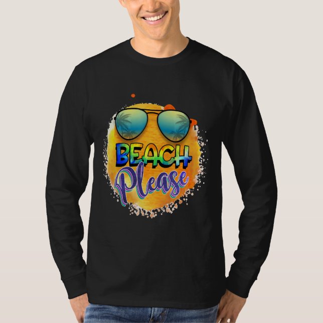 Beach Please Graphic Theme T-Shirt (Front)