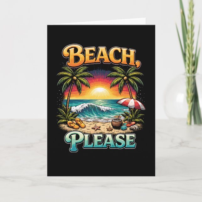Beach, Please Holiday Card (Front)