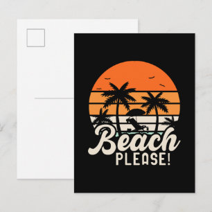 Beach Please Invitation Postcard
