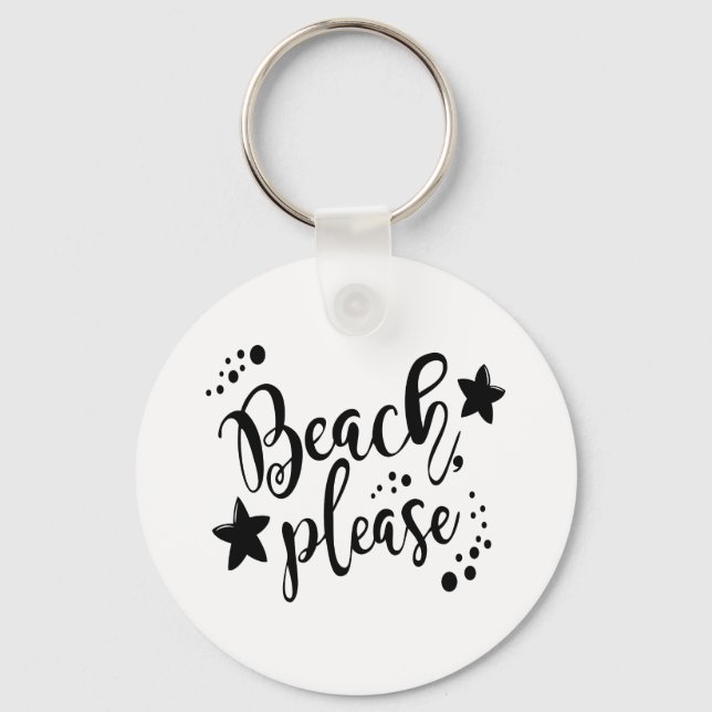 Beach Please Key Ring (Front)