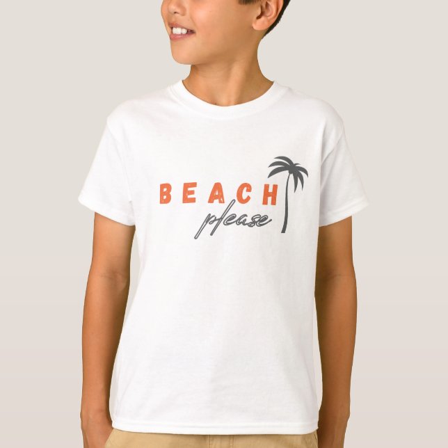 beach. please. Kids T-Shirt (Front)