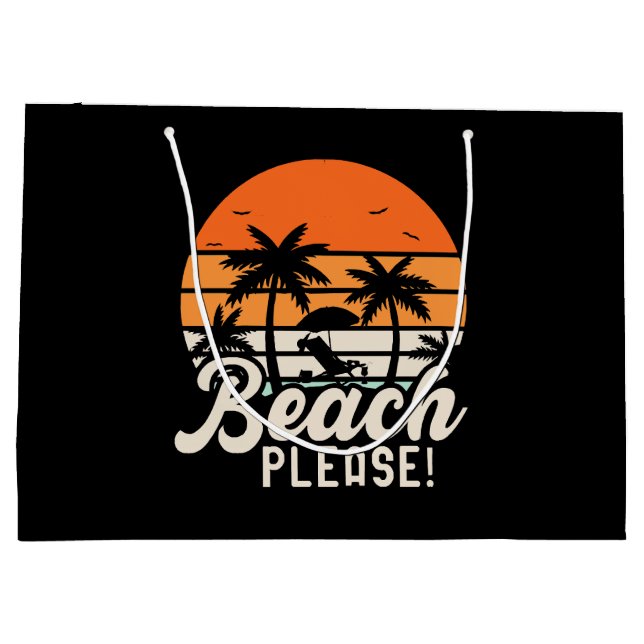 Beach Please Large Gift Bag (Back)
