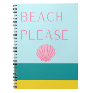 Beach Please Minimalist Notebook