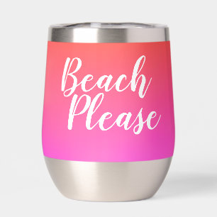 Beach Please Orange Hot Pink Ombre