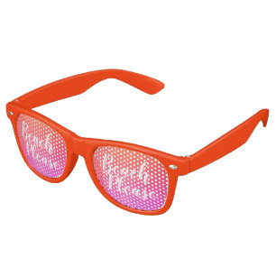 Beach Please Pink and Orange Retro Sunglasses