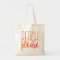 Beach Please | Pink and Orange Tote Bag