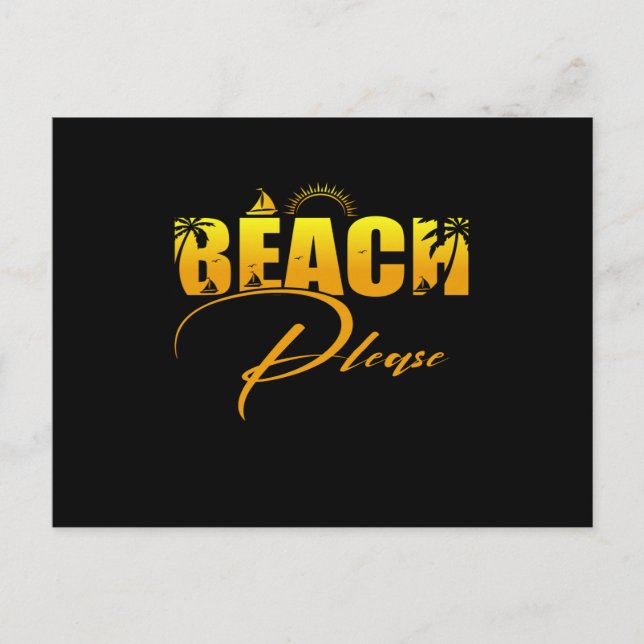 Beach Please Postcard (Front)