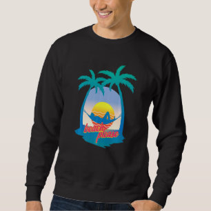 Beach Please Retro 80s Beach Vacation Palm Trees H Sweatshirt
