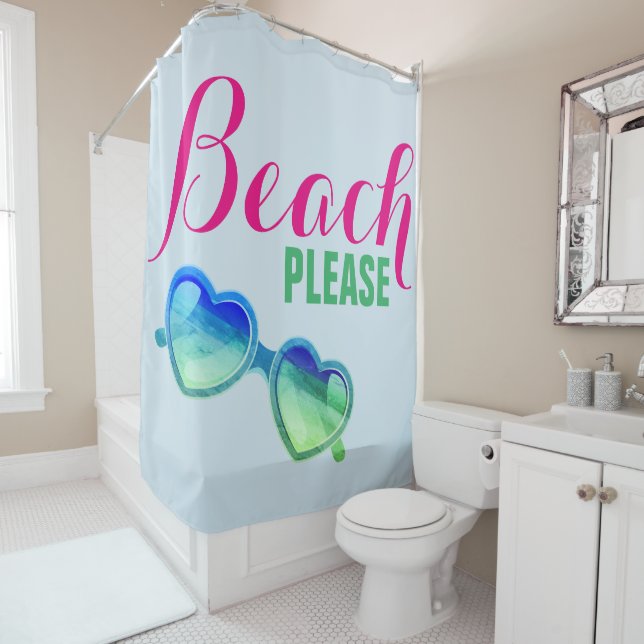 Beach Please Shower Curtain (In Situ)