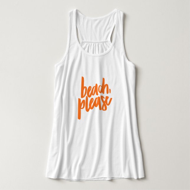 Beach Please T-Shirt Singlet (Design Front)
