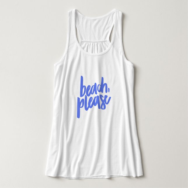 Beach Please T-Shirt Singlet (Design Front)
