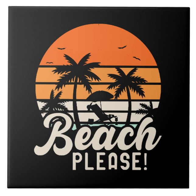 Beach Please Tile (Front)