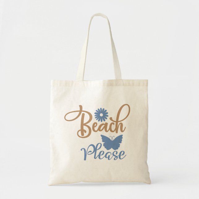 Beach please tote bag (Front)