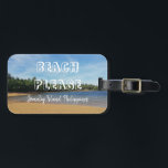 Beach Please Travel Luggage Tag<br><div class="desc">Cute and chic travel bag tag featuring the golden sand of Jomalig,  Philippines. Can be personalised with your own wordings. Perfect as a souvenir gift.</div>