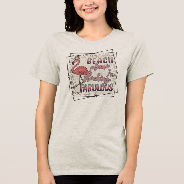 Beach Please Tri-Blend Shirt (Front)
