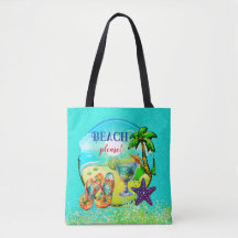 Beach please turquoise personalised 