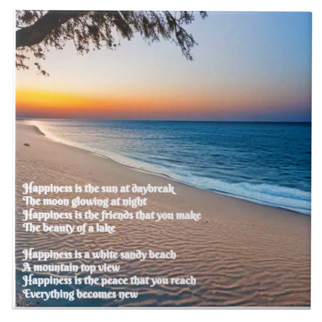 Beach Poem Tile (Front)