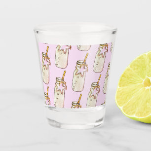 Beach pool drink blush pink jar bottle fun party shot glass