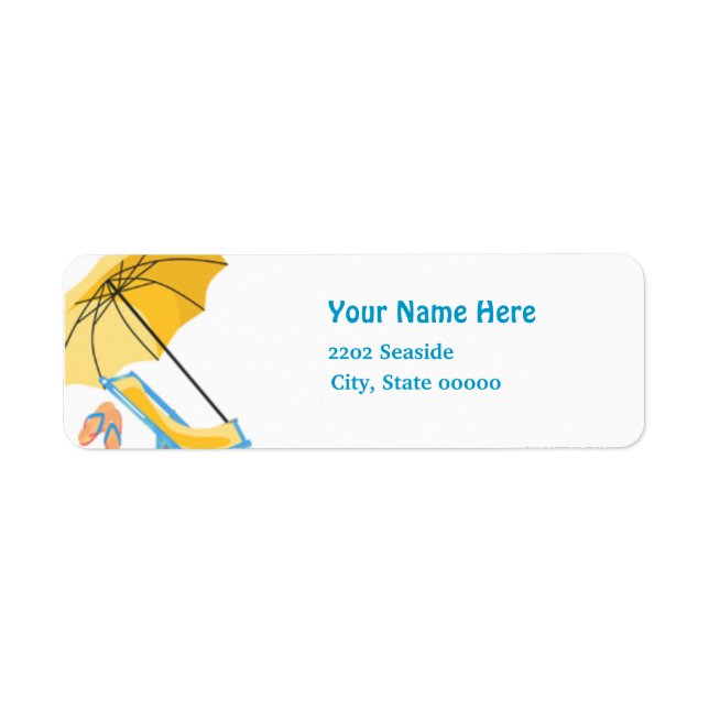 Beach Pool Party Return Address (Front)