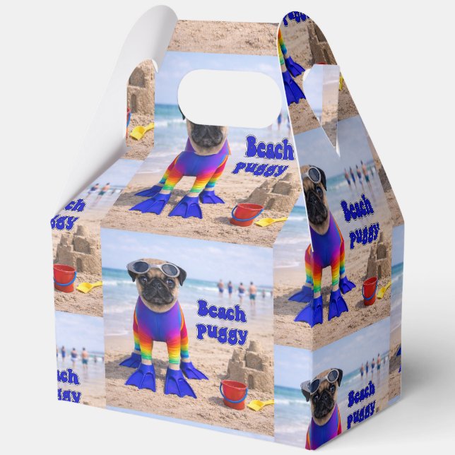 Beach Puggy Favour Box (Back)