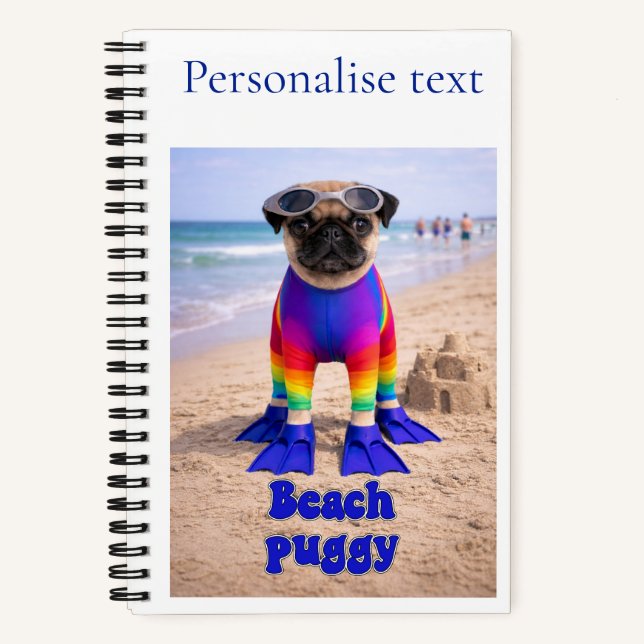 Beach Puggy Notebook (Front)