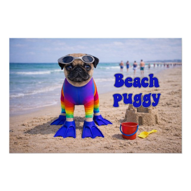 Beach Puggy Poster (Front)