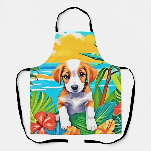 Beach Pup Paradise View Apron (Front)
